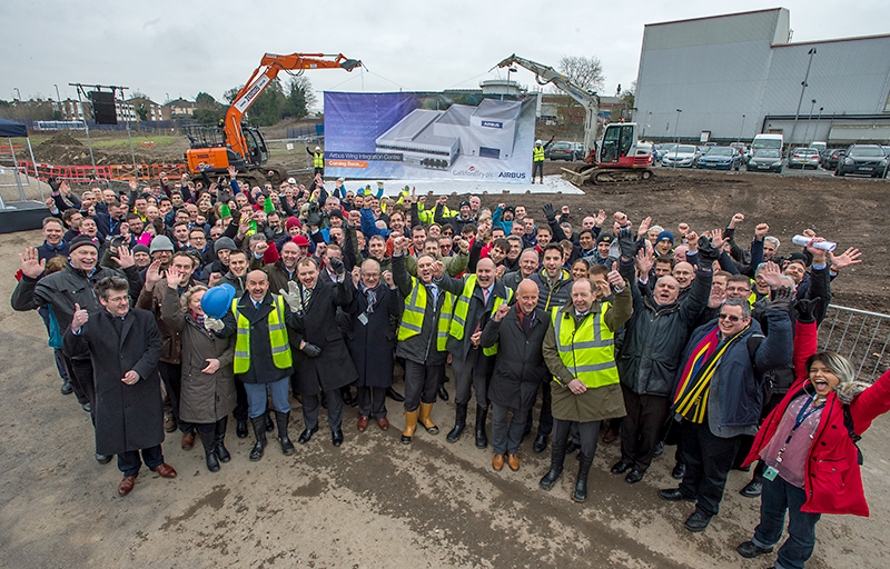 Ground-breaking ceremony for the new Airbus Wing Integration Centre in Filton.