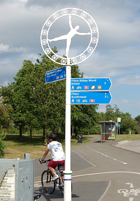 Cycle paths near the Abbey Wood Roundabout