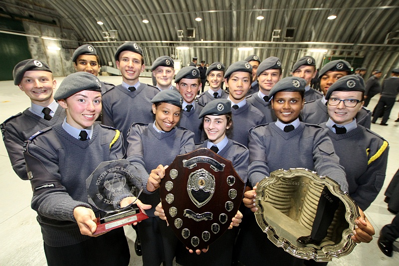 The victorious 2152 (North Bristol) Squadron Drill Team.