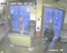 CCTV image of an armed robbery on Monday 2nd October 2017 at the Spar store on Filton Avenue.