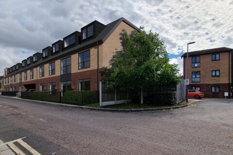 Image: CGI of a three-storey accommodation block.