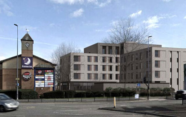 Visualisation of a proposed student accommodation block.